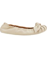Ferragamo - Bow Embellished Ballet Flat - Lyst