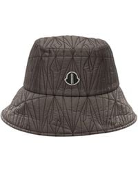 Moncler - Moncler Rick Owens Logo Embroidered Bucket Hat - Lyst