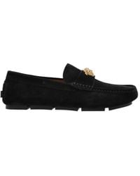Versace - Medusa Plaque Slip-On Loafers - Lyst