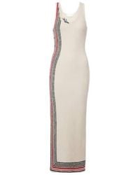 Rabanne - Striped Cotton-Blend Terry Midi Dress - Lyst
