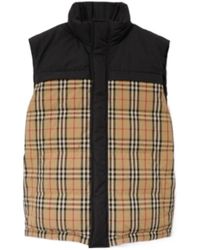 Burberry - Check-Printed Reversible Padded Gilet - Lyst