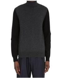Maison Margiela - Two-Toned Turtleneck Knitted Jumper - Lyst