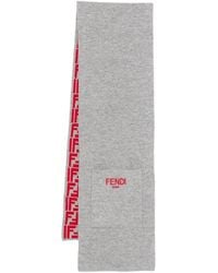 Fendi - Logo-Pattern Reversible Scarf - Lyst