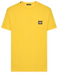 Dolce & Gabbana - Logo-Plaque Short-Sleeve T-Shirt - Lyst