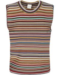 Paul Smith - Stripe Knit Tank Top - Lyst