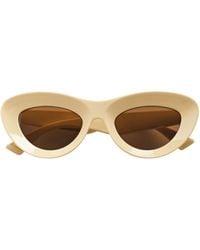 Bottega Veneta - Sharp Cat Eye Sunglasses - Lyst