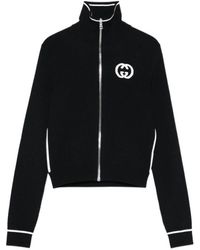 Gucci - Ribbed Zip Jacket With Intarsia, Size S, Ready-To-Wear - Lyst