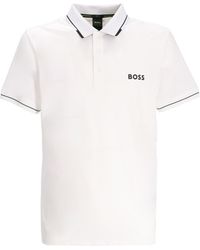 BOSS - Boss Logo Printed Short-Sleeved Polo Shirt - Lyst
