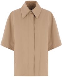 Max Mara - Parole Button Detailed Short-Sleeved Cape - Lyst