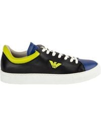 Emporio Armani - Strap-Up Casual Sneakers - Lyst