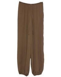 forte_forte - Drawstring-Waist Elasticated-Hem Trousers - Lyst