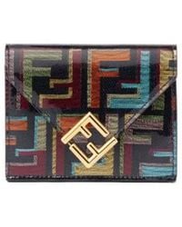 Fendi - Ff Diamonds Tri-Fold Wallet - Lyst