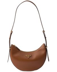 Prada - Arqué Small Leather Shoulder Bag - Lyst