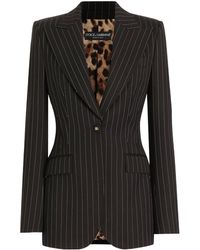 Dolce & Gabbana - Striped Single-Breasted Jacket - Lyst