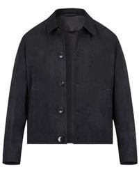 BOSS - Long-Sleeved Leather Jacket - Lyst