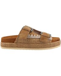 Mou - Brandy Buckled Platform Sandals - Lyst