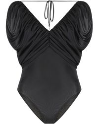 Pinko - V-Neck Ruched Bodysuit - Lyst