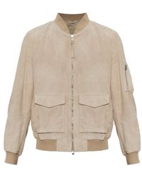 AllSaints - Long-Sleeve Leather Jacket - Lyst