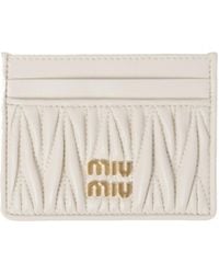 Miu Miu - Matelassé Nappa Leather Card Holder - Lyst