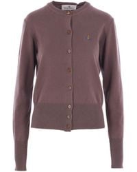Vivienne Westwood - Orb Embroidered Knit Cardigan - Lyst