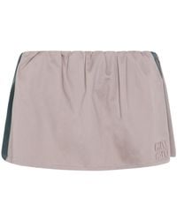 Miu Miu - Elasticated Waistband Mini Skirt - Lyst