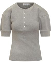 Victoria Beckham - Puffed-Sleeve Top - Lyst