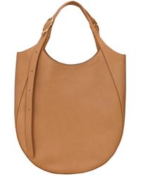 Longchamp - Large Le Foulonné Leather Shoulder Bag - Lyst