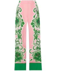 Borgo De Nor - Floral-Print Crepe Straight-Leg Pants - Lyst