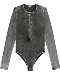 DIESEL - Fresya-Dnm Buttoned Front Bodysuit - Lyst