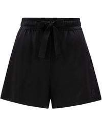 Moncler - Logo Patch Drawstring Shorts - Lyst