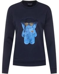 Emporio Armani - Round Collar Long Sleeve Sweater - Lyst