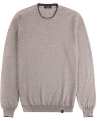 Fay - Elbow-Patch Crewneck Jumper - Lyst