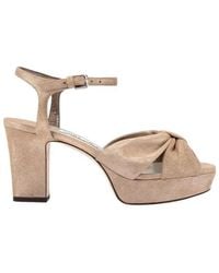 Jimmy Choo - Heloise Knot Platform Sandals - Lyst