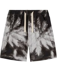 Palm Angels - Blueprint Palms Drawstring Track Shorts - Lyst