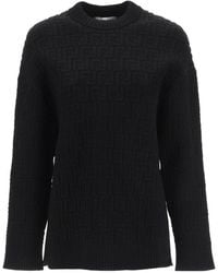 Fendi - Monogram Embossed Knit Jumper - Lyst
