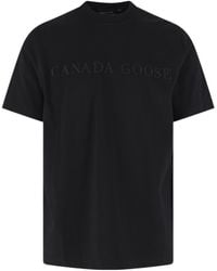 Canada Goose - Embroidered Logo Cotton T-Shirt - Lyst