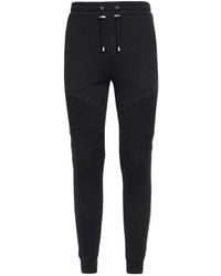 Balmain - Logo Printed Cotton Jogging Bottoms - Lyst