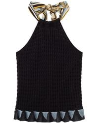 La DoubleJ - La Doublej Geometric Print Cape Top - Lyst
