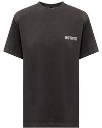 ROTATE BIRGER CHRISTENSEN - Logo-Print Organic Cotton T-Shirt - Lyst