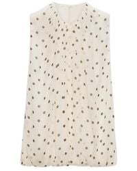 MSGM - Polka Dot Sleeveless Blouse - Lyst