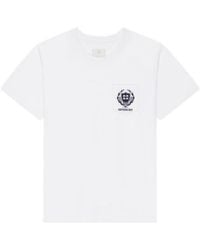 Givenchy - Crest Logo Embroidered T-Shirt - Lyst