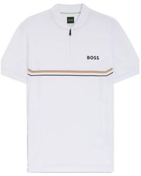 BOSS - Shortsleeve Standcollar Polo Shirt - Lyst
