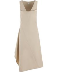 Bottega Veneta - Asymmetrical Designed Midi Dress - Lyst