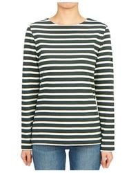 Saint James - Striped Logo T-Shirt - Lyst