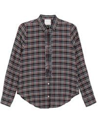 forte_forte - Ruffled-Trim Tartan-Print Shirt - Lyst