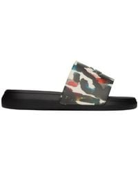 McQueen - Graphic Logo Print Pool Slides - Lyst