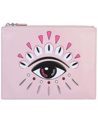 KENZO - Embossed Eye Logo Clutch - Lyst