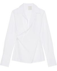 Givenchy - Wrapped Poplin Long-Sleeve Shirt - Lyst