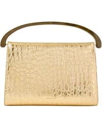 Dries Van Noten - Metal Crocodile-Patterned Leather Shoulder Bag - Lyst
