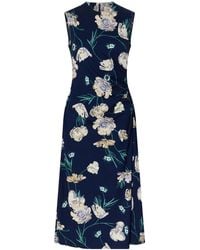 Erdem - Floral Printed Ponte Midi Dress - Lyst